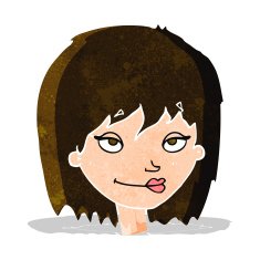 cartoon smiling woman N4