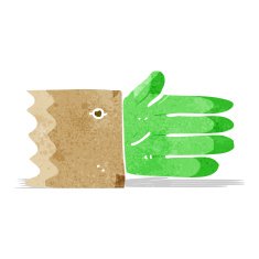 cartoon zombie hand symbol