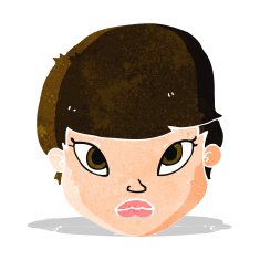 cartoon serious face N3