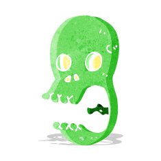 funny cartoon skull N21