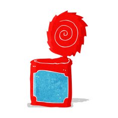 cartoon open tin can N3