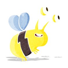 cartoon happy bee N5