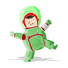 Cartoon Astronaut N48