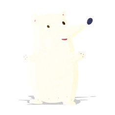 funny cartoon polar bear N5