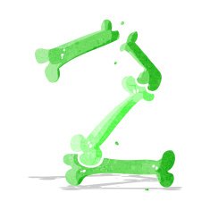 cartoon halloween bone number N23