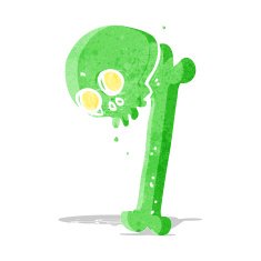 cartoon halloween bone number N26