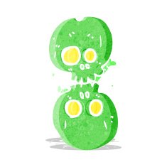 cartoon halloween bone number N29