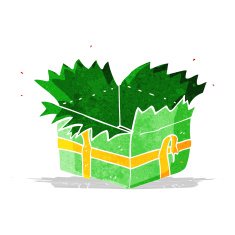 cartoon open present N3
