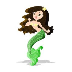 cartoon pretty mermaid N12