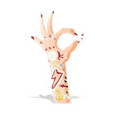 cartoon tattoo arm N4