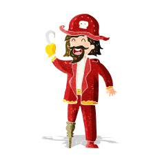 Cartoon Pirate Captain N27