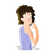 cartoon surprised woman N53