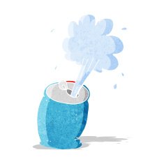 cartoon fizzing soda can N9