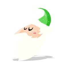 Cartoon Santa Face N6
