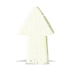cartoon wooden direction arrow N4