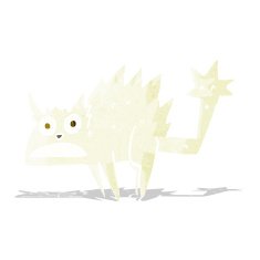 cartoon frightened cat N4