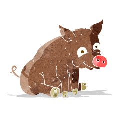 cartoon happy pig N2