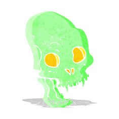 cartoon spooky vampire skull N3