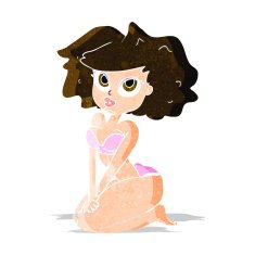 cartoon woman wearing bikini N2