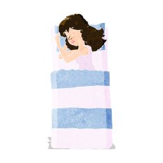 cartoon sleeping woman N2