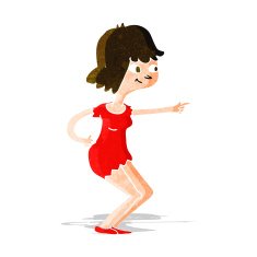Cartoon Girl Pointing N9