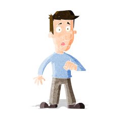 cartoon shocked man N43