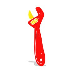 cartoon adjustable spanner N8