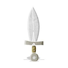 cartoon old dagger