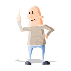 Cartoon Man Pointing Finger N4