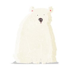 cartoon funny polar bear