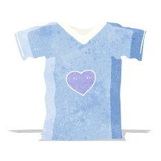cartoon t shirt with love heart N3