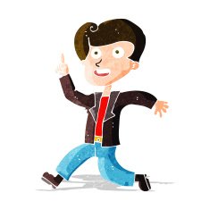 cartoon man with great idea N18