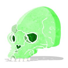 cartoon spooky skull N52
