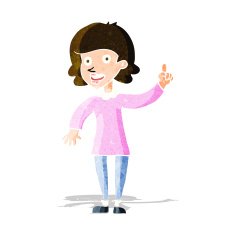 cartoon woman with idea N55