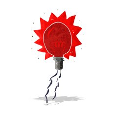 cartoon electric light bulb N10