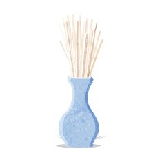 cartoon reeds in vase N3
