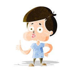 cartoon boy giving thumbs up N3