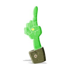 cartoon pointing zombie hand N3
