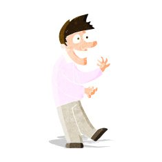 cartoon excited man N43