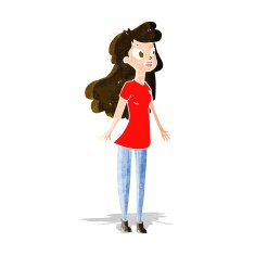 cartoon pretty girl N28