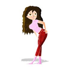 cartoon attractive woman looking surprised N3