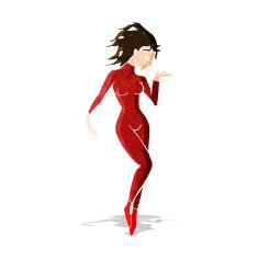 cartoon future space woman N3