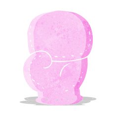 cartoon pink boxing glove N3