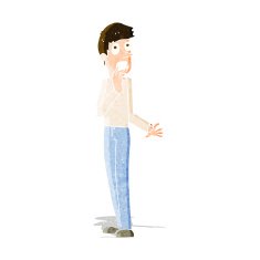 cartoon worried man N28