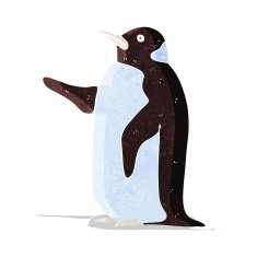 Cartoon penguin N55