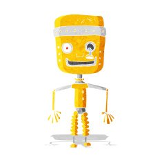 cartoon old robot N7
