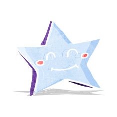 cartoon happy star character N6