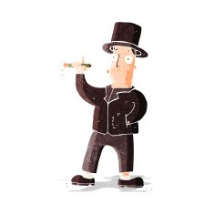 cartoon smoking gentleman N3