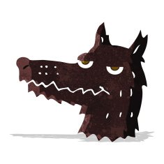 Cartoon Wolf Head N9