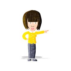 cartoon pointing annoyed woman N3